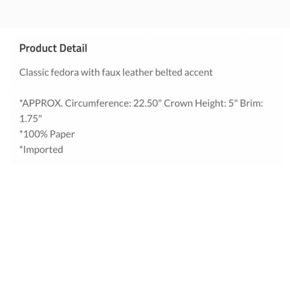 💞CLEARANCE❗️Grey traditional Fedora hat - Picture 3 of 3